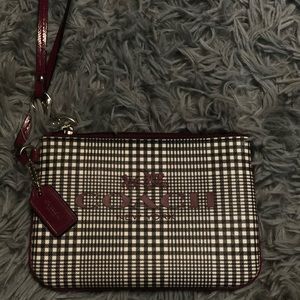 Coach Peyton Glen Plaid Wristlet
